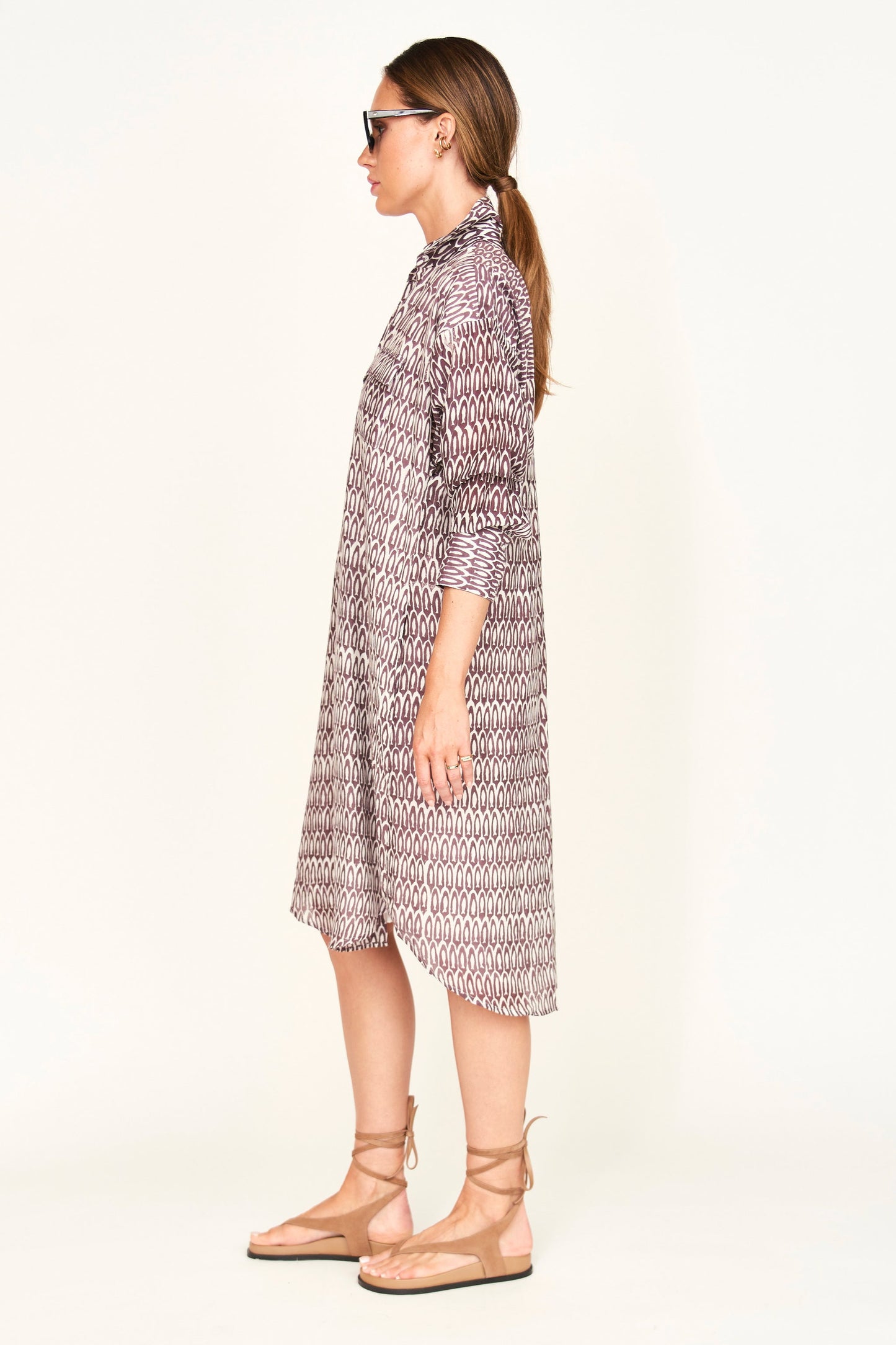 Kyoto House Dress in Grappa Minnow