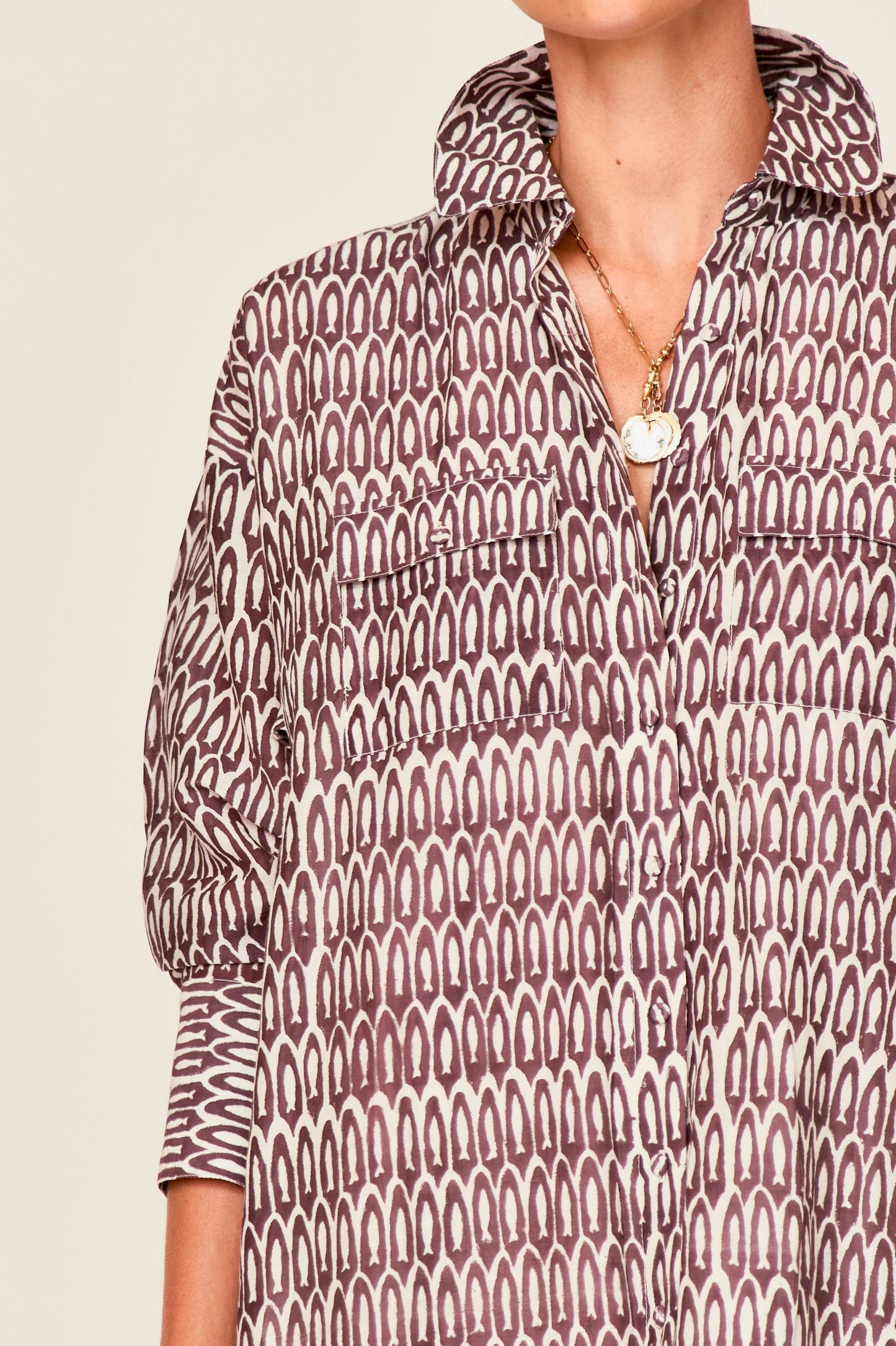 Kyoto House Dress in Grappa Minnow